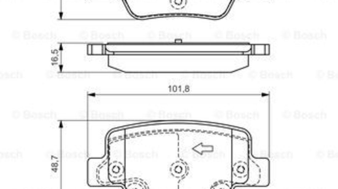 Set placute frana,frana disc puntea spate (0986494404 BOSCH) TOYOTA