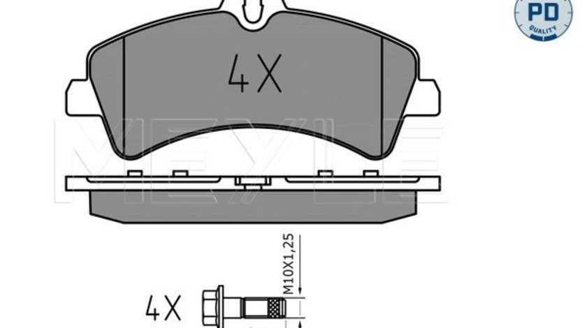 Set placute frana,frana disc puntea spate (0252921720PD MEYLE) MERCEDES-BENZ,MERCEDES-BENZ (FJDA),VW