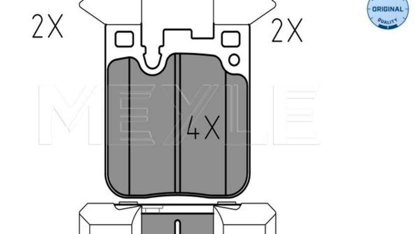 Set placute frana,frana disc puntea spate (0252502916 MEYLE) BMW