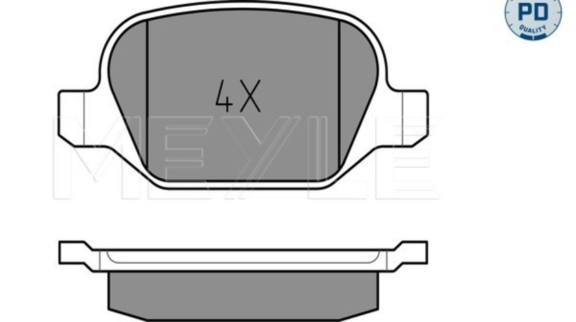 Set placute frana,frana disc puntea spate (0252351716PD MEYLE) ALFA ROMEO,FIAT,LANCIA