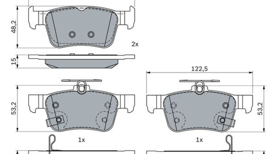 Set placute frana,frana disc puntea spate (0986424879 BOSCH) HONDA