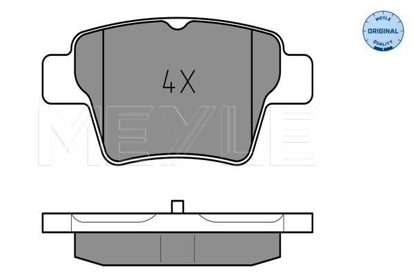 Set placute frana,frana disc puntea spate (0252415017 MEYLE) Citroen,PEUGEOT