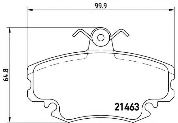 Set placute frana,frana disc RENAULT CLIO I (B/C57, 5/357) (1990 - 1998) BREMBO P 68 038 piesa NOUA