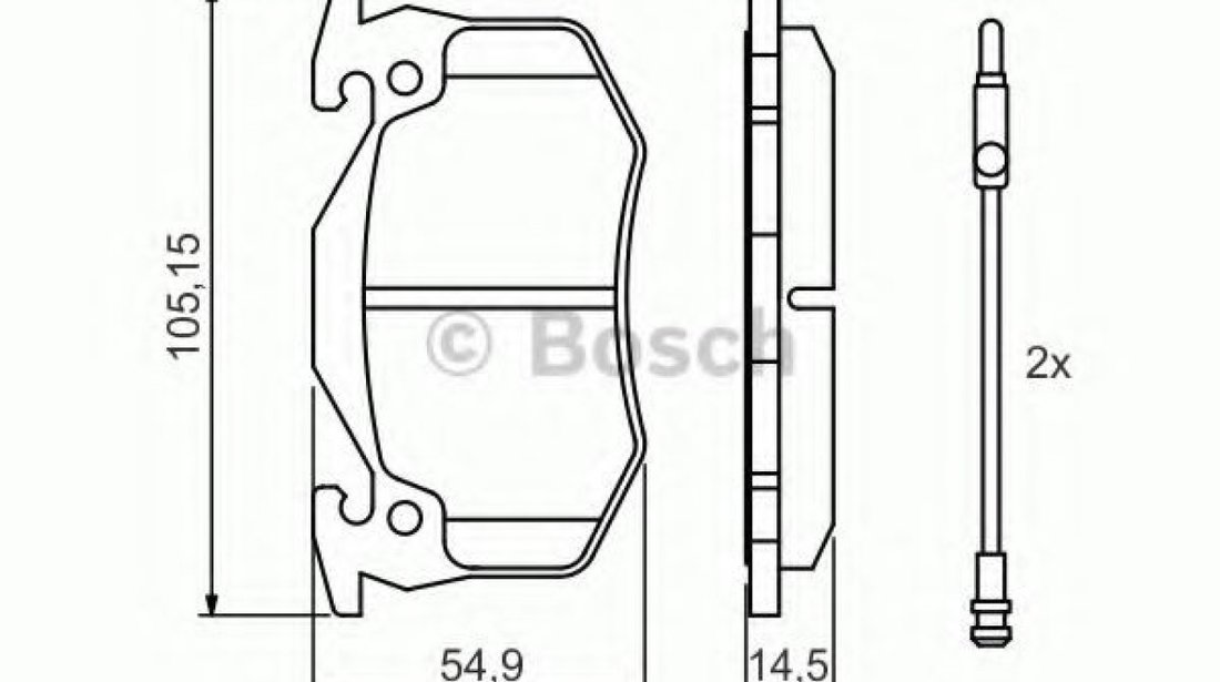 Set placute frana,frana disc RENAULT CLIO I (B/C57, 5/357) (1990 - 1998) BOSCH 0 986 466 346 piesa NOUA