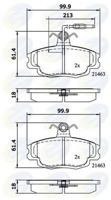 Set placute frana,frana disc RENAULT CLIO I (B/C57, 5/357) (1990 - 1998) COMLINE CBP1133 piesa NOUA