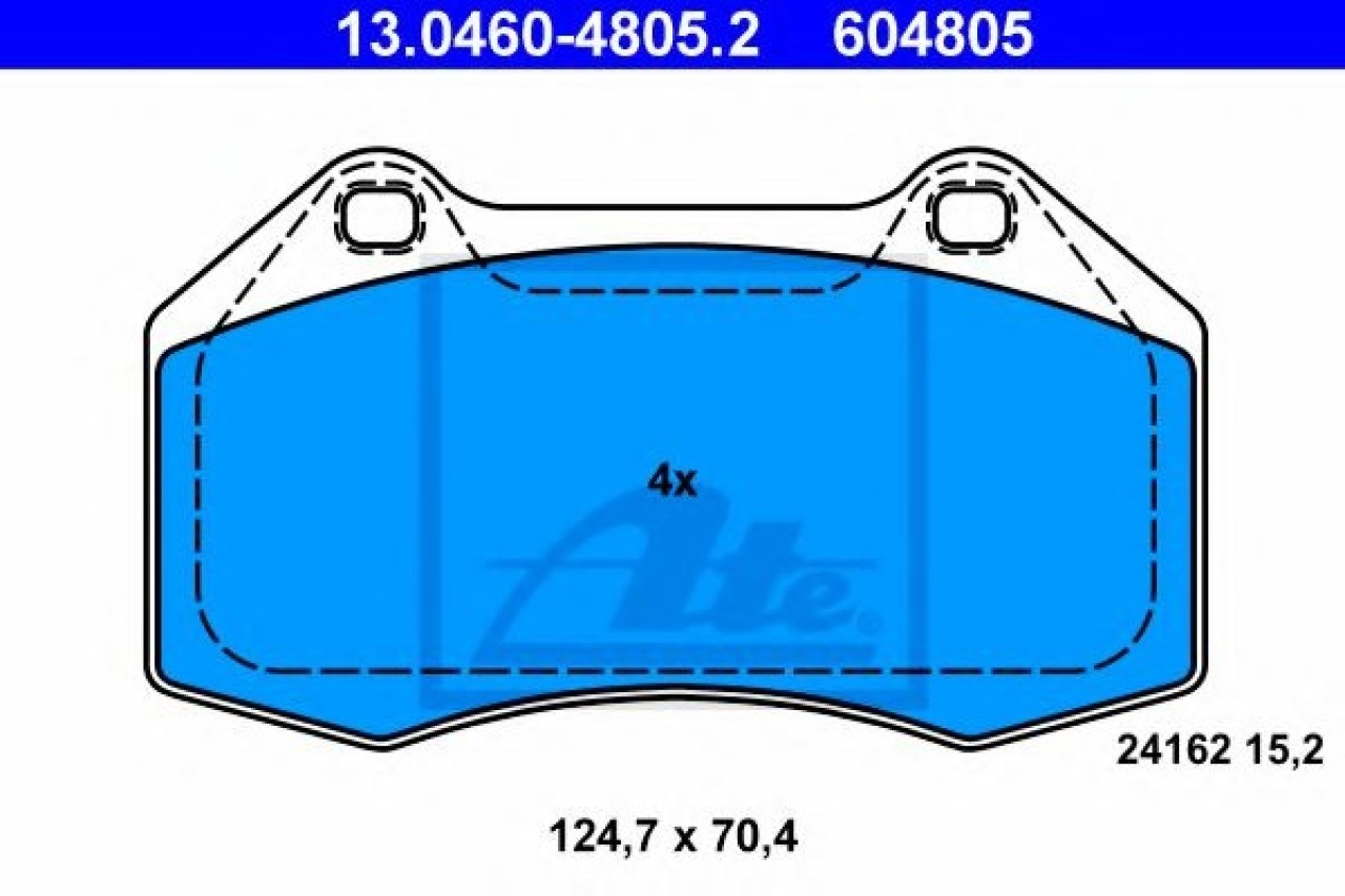 Set placute frana,frana disc RENAULT CLIO III (BR0/1, CR0/1) (2005 - 2012) ATE 13.0460-4805.2 piesa NOUA