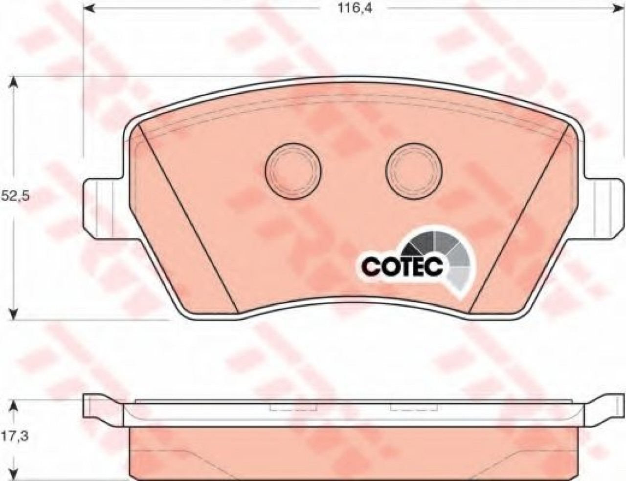 Set placute frana,frana disc RENAULT CLIO III (BR0/1, CR0/1) (2005 - 2012) TRW GDB3332 piesa NOUA