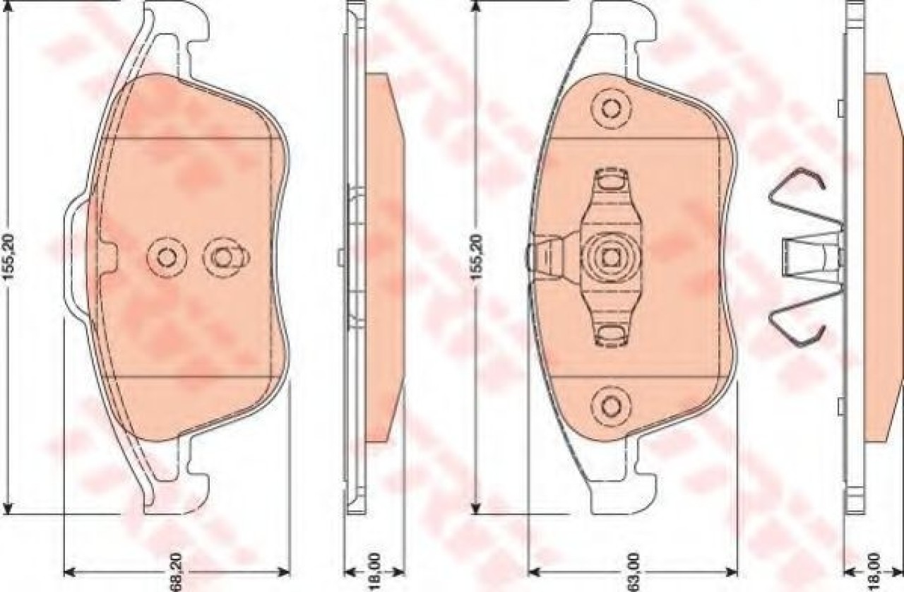 Set placute frana,frana disc RENAULT CLIO IV (2012 - 2016) TRW GDB1790 piesa NOUA