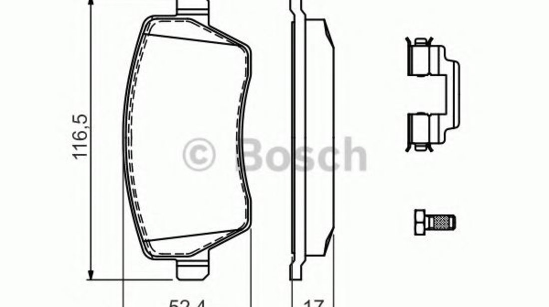 Set placute frana,frana disc RENAULT CLIO IV Grandtour (2013 - 2016) BOSCH 0 986 494 592 piesa NOUA