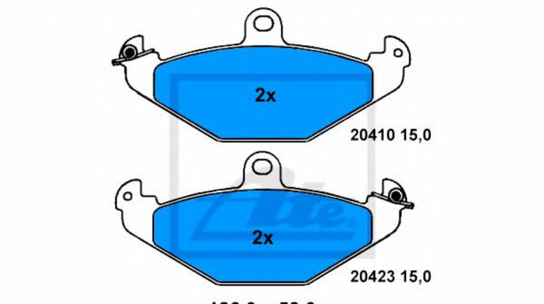 Set placute frana,frana disc RENAULT ESPACE III (JE0) (1996 - 2002) ATE 13.0460-4957.2 piesa NOUA