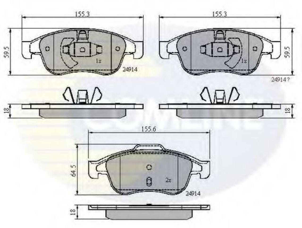 Set placute frana,frana disc RENAULT FLUENCE (L30) (2010 - 2016) COMLINE CBP01677 piesa NOUA