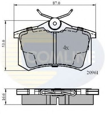 Set placute frana,frana disc RENAULT GRAND SCENIC II (JM0/1) (2004 - 2016) COMLINE CBP0797 piesa NOU...