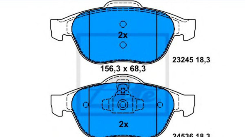 Set placute frana,frana disc RENAULT GRAND SCENIC II (JM0/1) (2004 - 2016) ATE 13.0460-7222.2 piesa NOUA