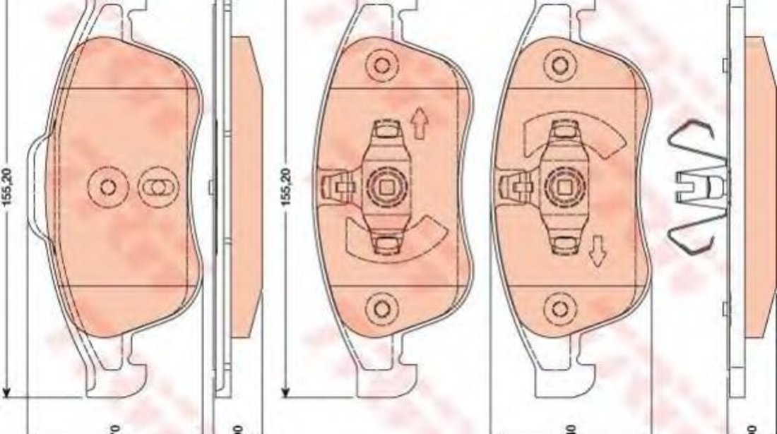 Set placute frana,frana disc RENAULT GRAND SCENIC III (JZ0/1) (2009 - 2016) TRW GDB1789 piesa NOUA