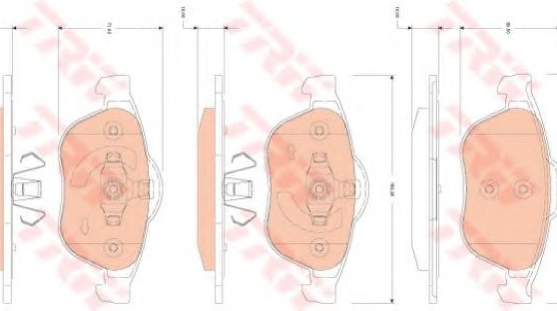 Set placute frana,frana disc RENAULT GRAND SCENIC II (JM0/1) (2004 - 2016) TRW GDB1823 piesa NOUA