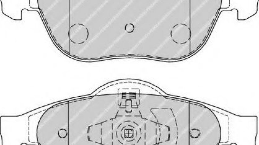 Set placute frana,frana disc RENAULT GRAND SCENIC II (JM0/1) (2004 - 2016) FERODO FDB1865 piesa NOUA