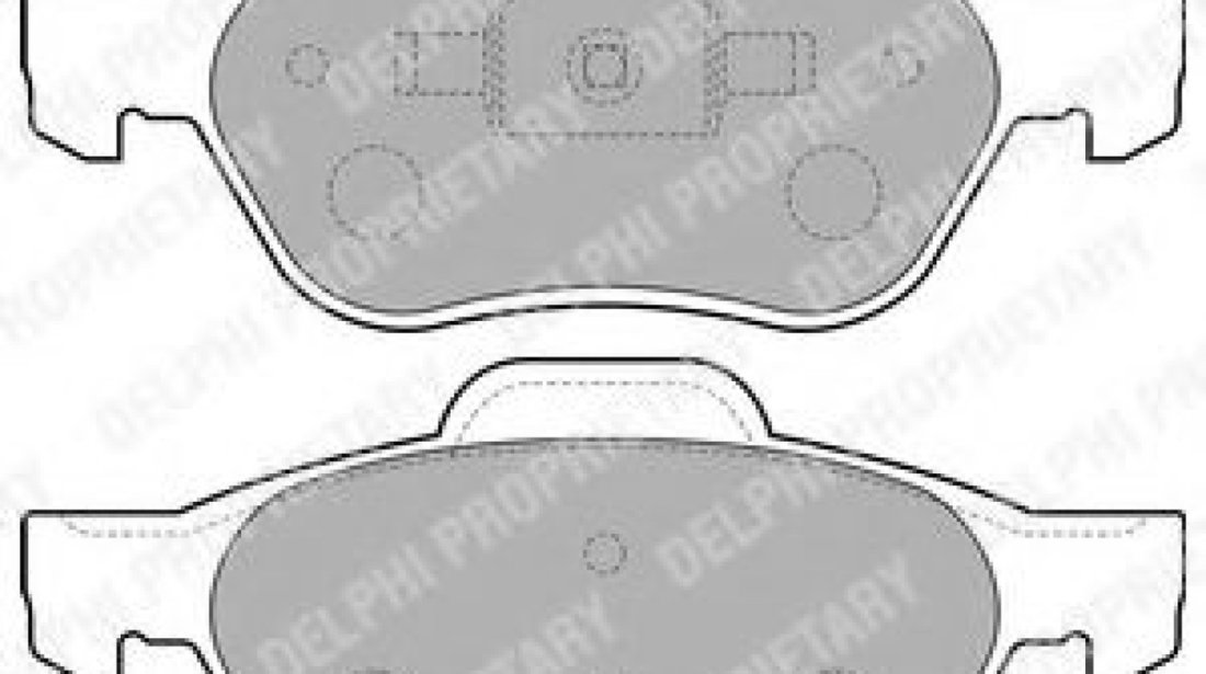 Set placute frana,frana disc RENAULT GRAND SCENIC II (JM0/1) (2004 - 2016) DELPHI LP1714 piesa NOUA