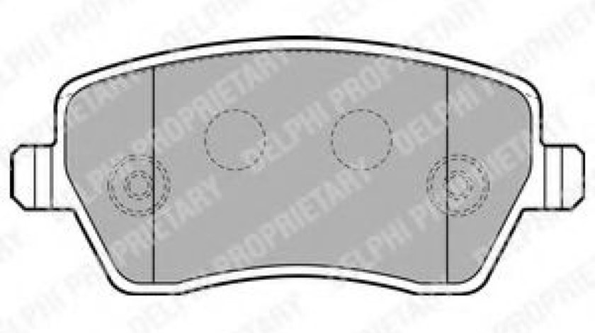 Set placute frana,frana disc RENAULT KANGOO / GRAND KANGOO (KW0/1) (2008 - 2016) DELPHI LP1865 piesa NOUA