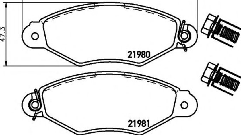 Set placute frana,frana disc RENAULT KANGOO Express (FC0/1) (1997 - 2007) TEXTAR 2198003 piesa NOUA