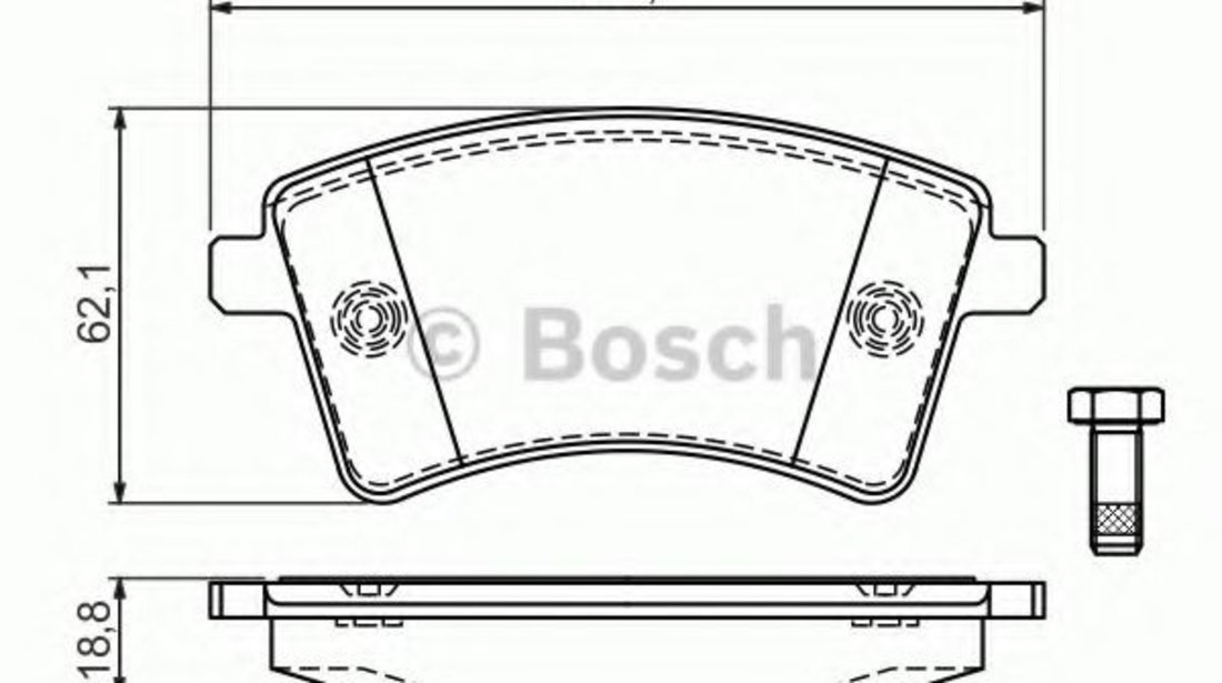 Set placute frana,frana disc RENAULT KANGOO Express (FW0/1) (2008 - 2016) BOSCH 0 986 494 332 piesa NOUA