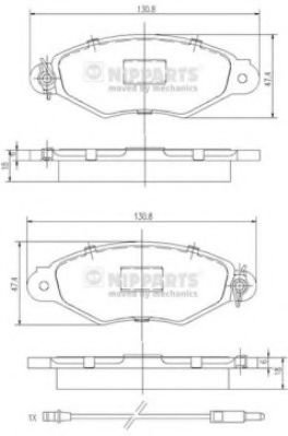 Set placute frana,frana disc RENAULT KANGOO Express (FC0/1) (1997 - 2007) NIPPARTS J3601093 piesa NO...