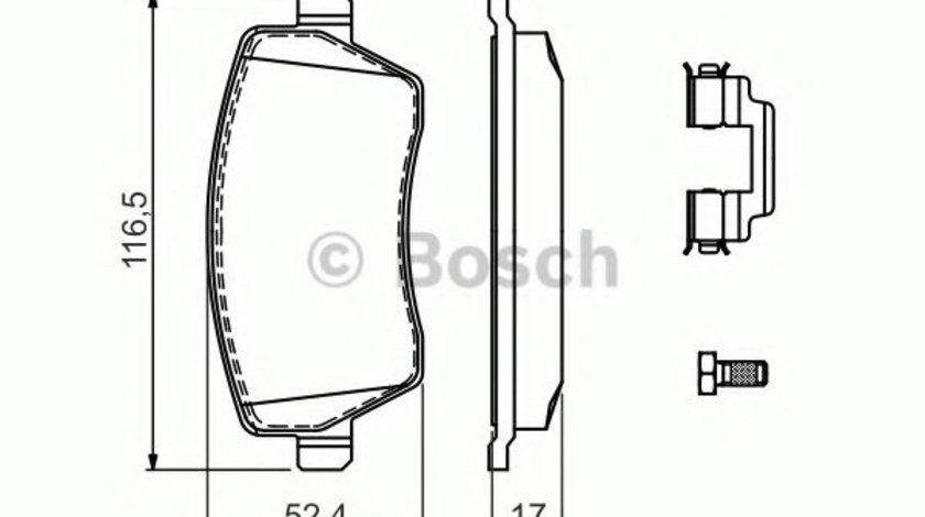 Set placute frana,frana disc RENAULT KANGOO Express (FW0/1) (2008 - 2016) BOSCH 0 986 494 592 piesa NOUA