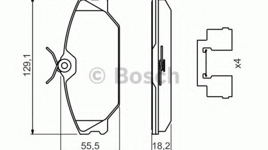 Set placute frana,frana disc RENAULT LAGUNA I (B56, 556) (1993 - 2001) BOSCH 0 986 494 656 piesa NOUA