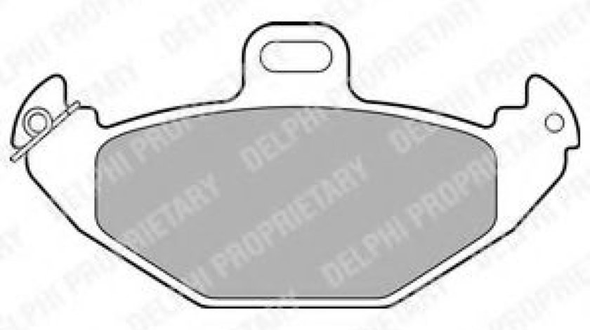 Set placute frana,frana disc RENAULT LAGUNA I (B56, 556) (1993 - 2001) DELPHI LP1252 piesa NOUA