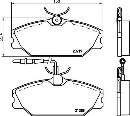 Set placute frana,frana disc RENAULT LAGUNA I (B56, 556) (1993 - 2001) TEXTAR 2138802 piesa NOUA