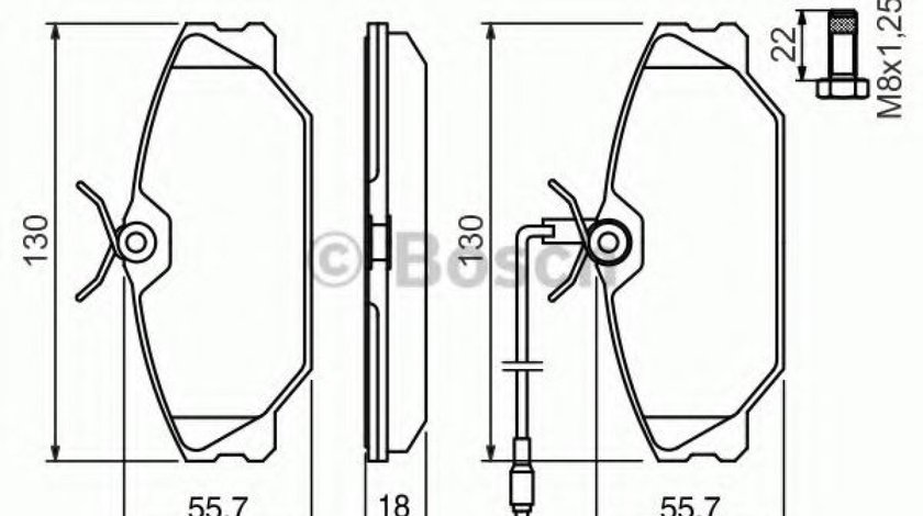 Set placute frana,frana disc RENAULT LAGUNA I (B56, 556) (1993 - 2001) BOSCH 0 986 461 765 piesa NOUA