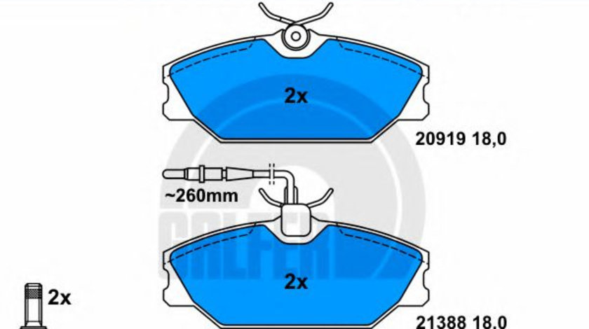 Set placute frana,frana disc RENAULT LAGUNA I Grandtour (K56) (1995 - 2001) GALFER B1.G102-0326.2 piesa NOUA