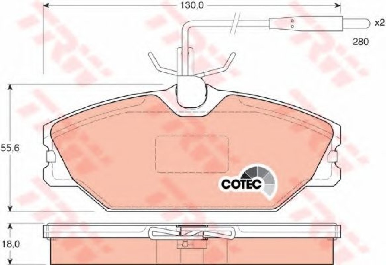 Set placute frana,frana disc RENAULT LAGUNA I Grandtour (K56) (1995 - 2001) TRW GDB1030 piesa NOUA