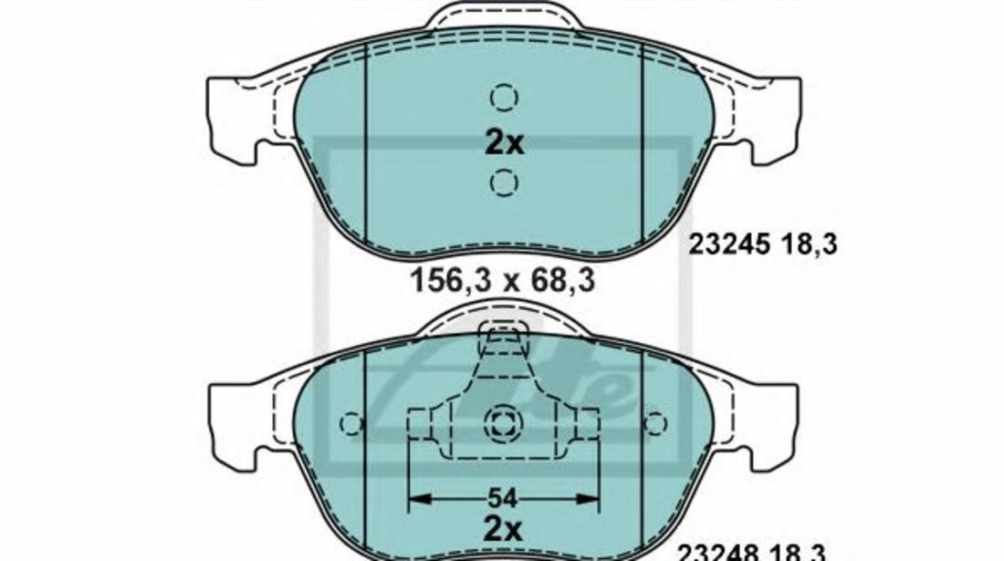 Set placute frana,frana disc RENAULT LAGUNA II Grandtour (KG0/1) (2001 - 2016) ATE 13.0470-7159.2 piesa NOUA