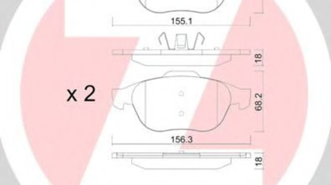 Set placute frana,frana disc RENAULT LAGUNA II Grandtour (KG0/1) (2001 - 2016) ZIMMERMANN 23245.180.1 piesa NOUA