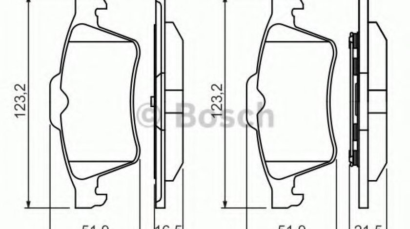 Set placute frana,frana disc RENAULT LAGUNA II (BG0/1) (2001 - 2016) BOSCH 0 986 494 032 piesa NOUA