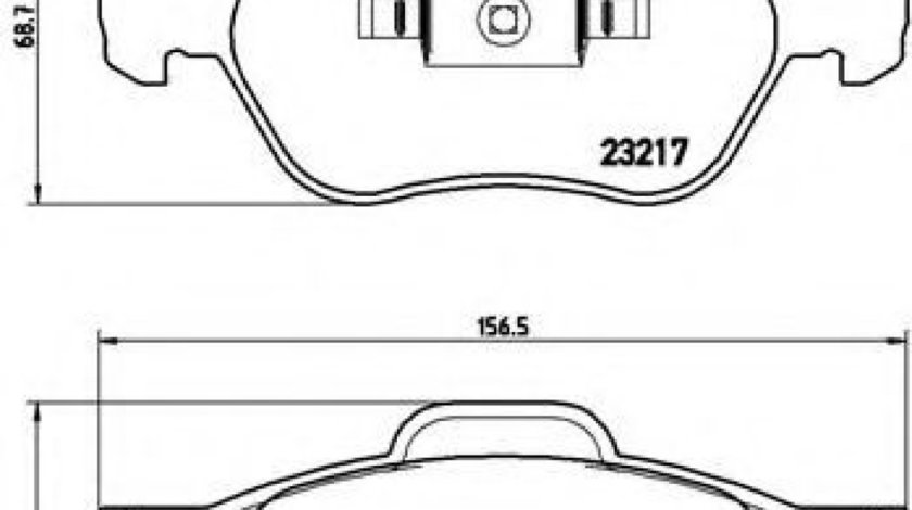 Set placute frana,frana disc RENAULT LAGUNA II (BG0/1) (2001 - 2016) BREMBO P 68 029 piesa NOUA