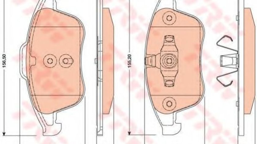 Set placute frana,frana disc RENAULT LAGUNA III (BT0/1) (2007 - 2016) TRW GDB1808 piesa NOUA