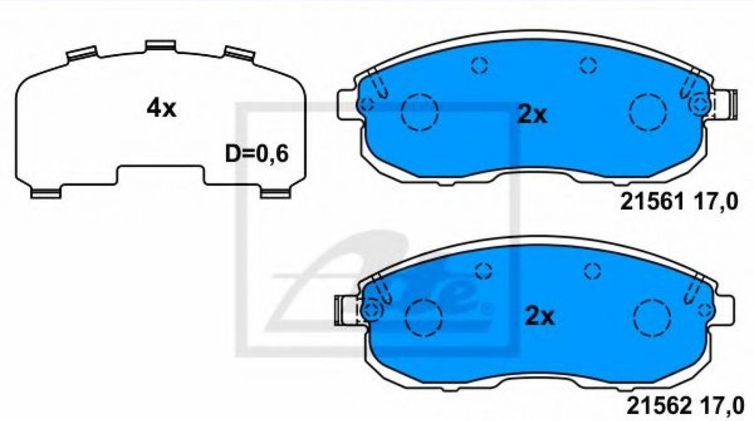 Set placute frana,frana disc RENAULT LATITUDE (L70) (2010 - 2016) ATE 13.0460-5716.2 piesa NOUA