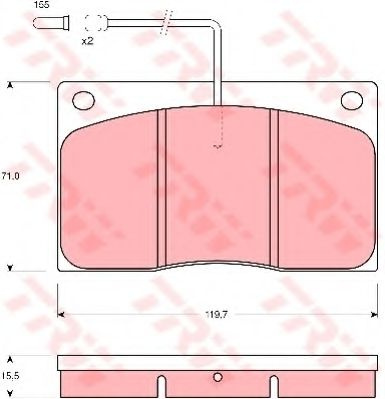 Set placute frana,frana disc RENAULT MASTER I caroserie (T) (1980 - 1998) TRW GDB443 piesa NOUA