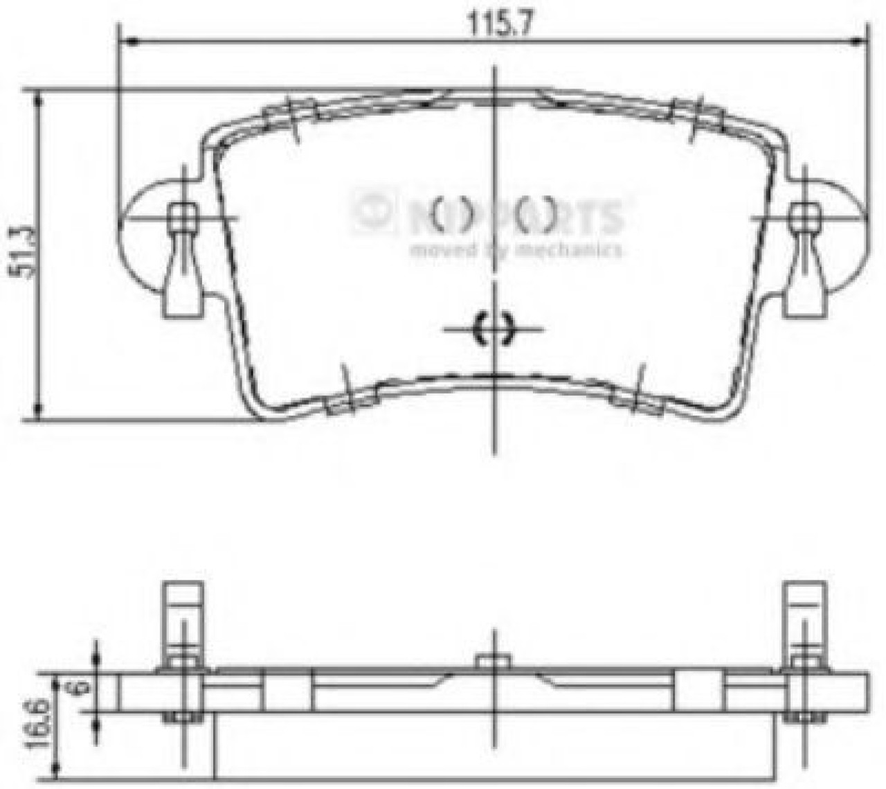 Set placute frana,frana disc RENAULT MASTER II caroserie (FD) (1998 - 2010) NIPPARTS J3611046 piesa NOUA