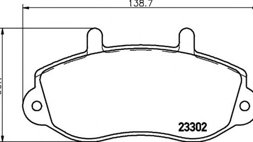 Set placute frana,frana disc RENAULT MASTER II caroserie (FD) (1998 - 2010) TEXTAR 2330201 piesa NOUA