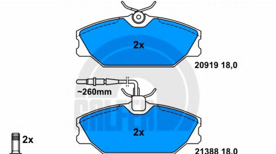 Set placute frana,frana disc RENAULT MEGANE I Break (KA0/1) (1999 - 2003) GALFER B1.G102-0326.2 piesa NOUA