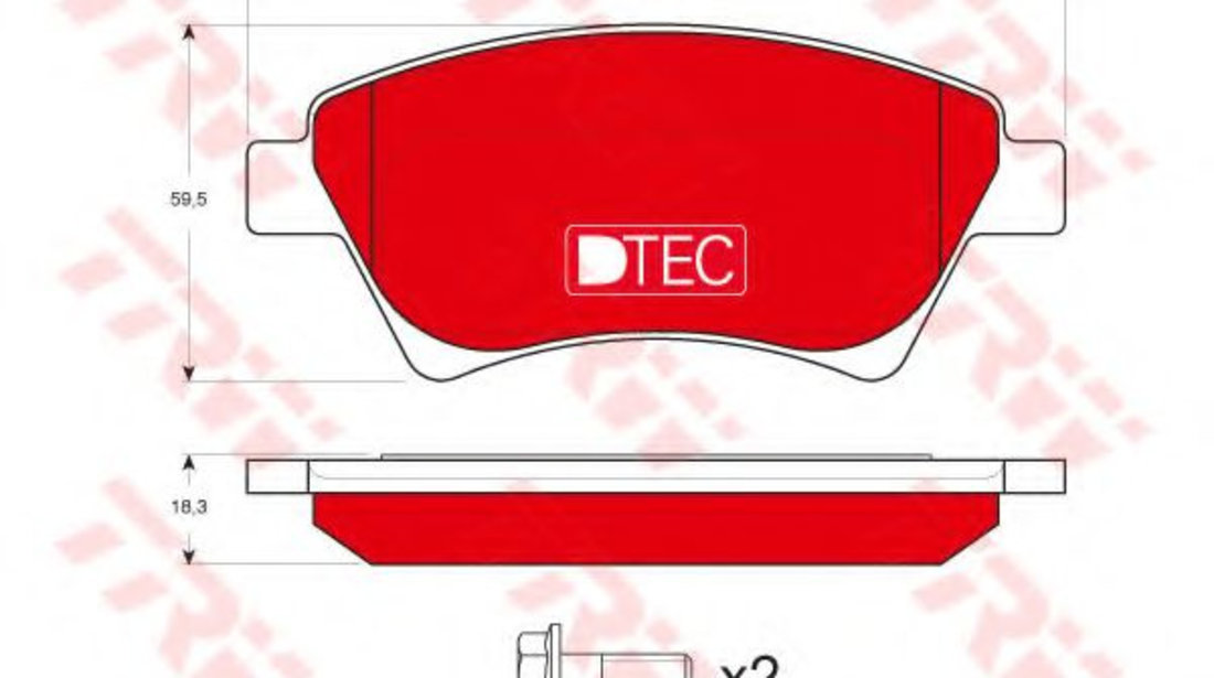 Set placute frana,frana disc RENAULT MEGANE II Limuzina (LM0/1) (2003 - 2016) TRW GDB1552DTE piesa NOUA