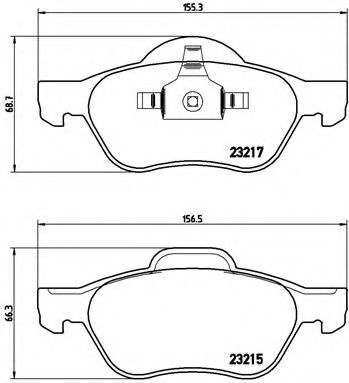 Set placute frana,frana disc RENAULT MEGANE II Grandtour (KM0/1) (2003 - 2012) BREMBO P 68 048 piesa NOUA