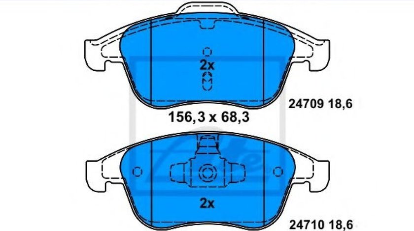 Set placute frana,frana disc RENAULT MEGANE III Cupe (DZ0/1) (2008 - 2016) ATE 13.0460-7249.2 piesa NOUA