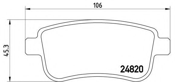 Set placute frana,frana disc RENAULT MEGANE III Cupe (DZ0/1) (2008 - 2016) BREMBO P 68 041 piesa NOUA