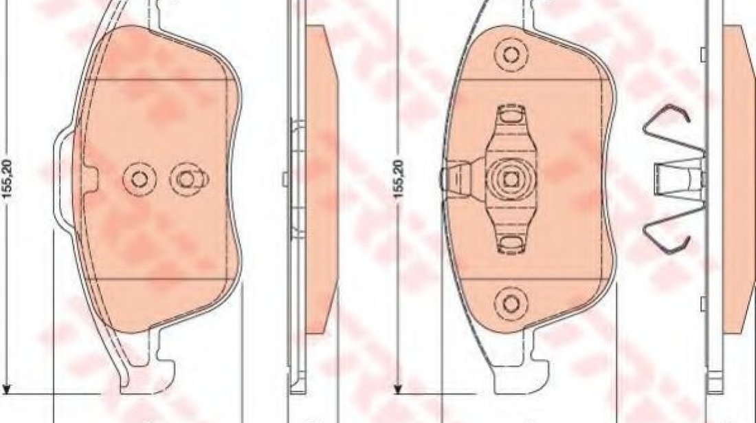 Set placute frana,frana disc RENAULT MEGANE III Cupe (DZ0/1) (2008 - 2016) TRW GDB1790 piesa NOUA