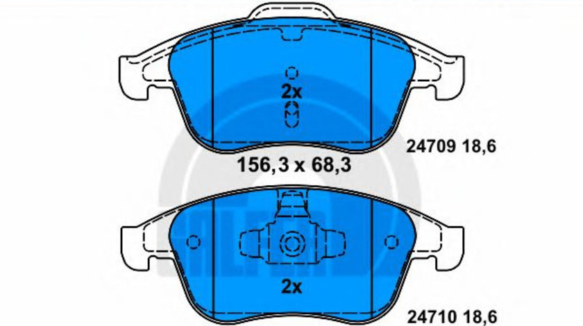 Set placute frana,frana disc RENAULT MEGANE III Hatchback (BZ0) (2008 - 2016) GALFER B1.G102-0834.2 piesa NOUA
