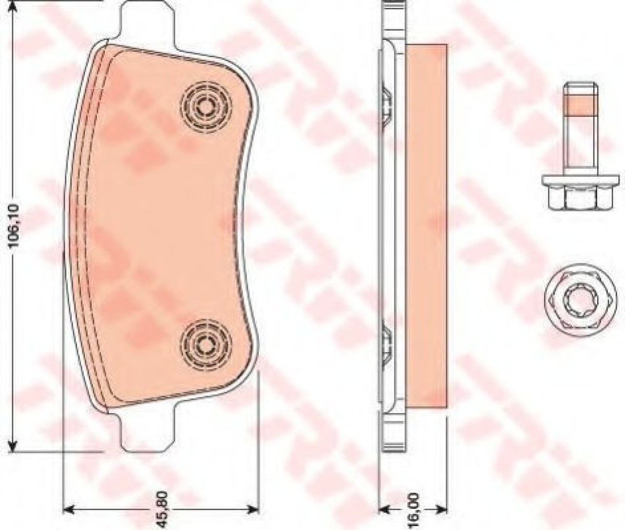 Set placute frana,frana disc RENAULT MEGANE IV (2015 - 2016) TRW GDB1791 piesa NOUA