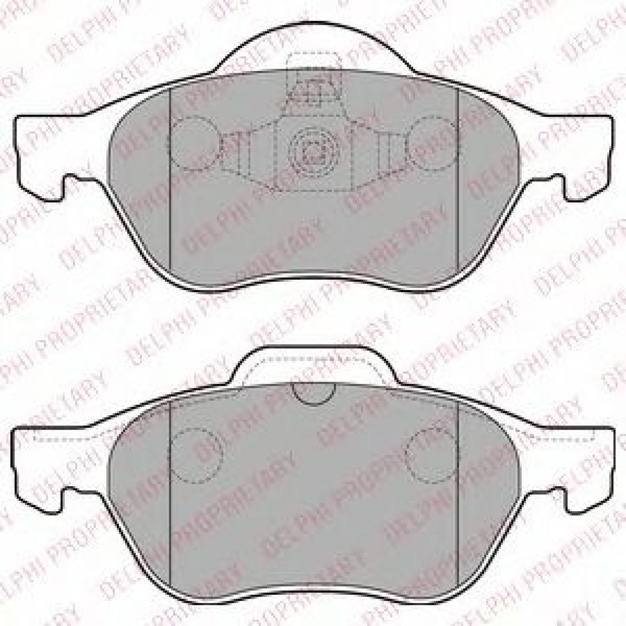 Set placute frana,frana disc RENAULT SCENIC II (JM0/1) (2003 - 2009) DELPHI LP2252 piesa NOUA